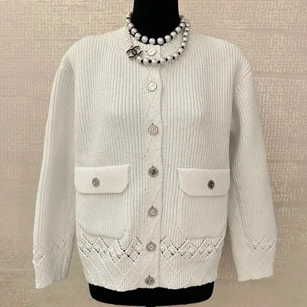 争奪戦☆シャネル ココマークボタン ロングカーデ P79195 K11406 AW005