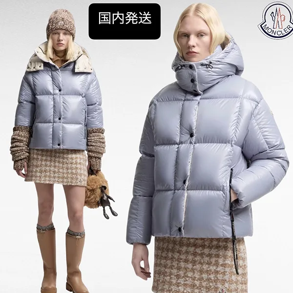 モンクレール Parana ショートダウン コピー ブルー 洗練された光沢感 mc2510304