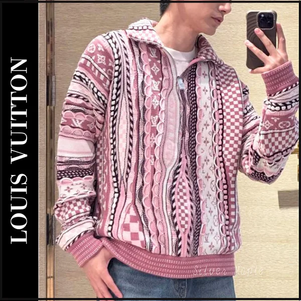 自然で上品なデザインNIGOコラボ【ルイヴィトン パチモン】ハーフジップ プルオーバー 1AIM7