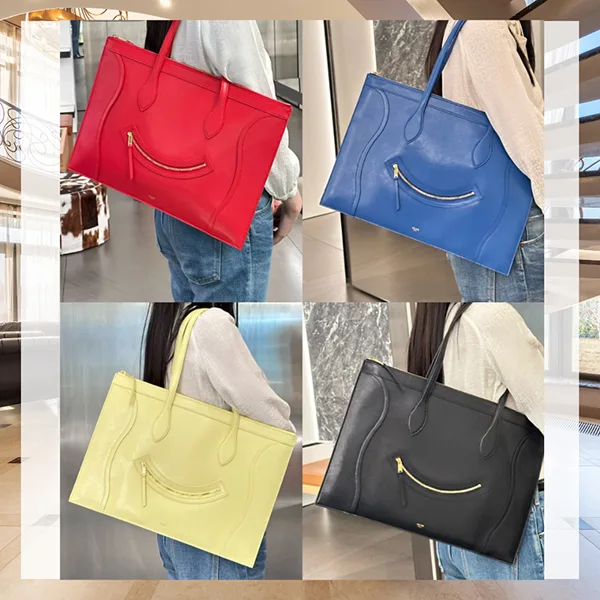 セリーヌ☆フラットカバ 偽物　New Luggage スマイル 123963GW4