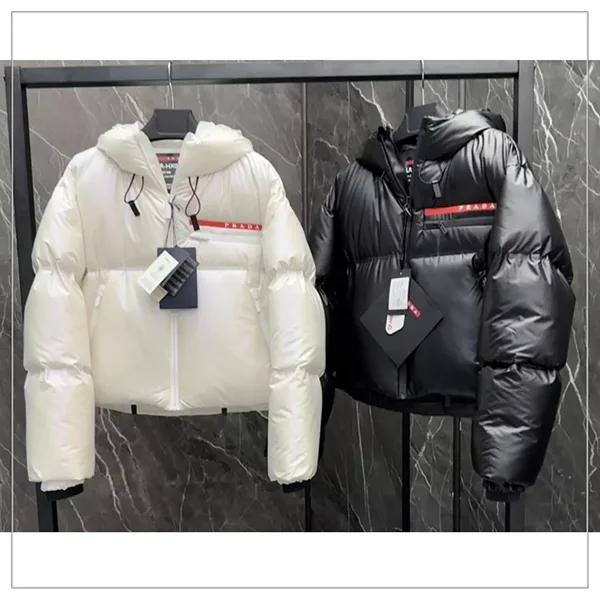 【追跡付き発送で安心】プラダ◆Linea Rossa 偽物 ルーズフィット ショート ダウンジャケット LR-HX051