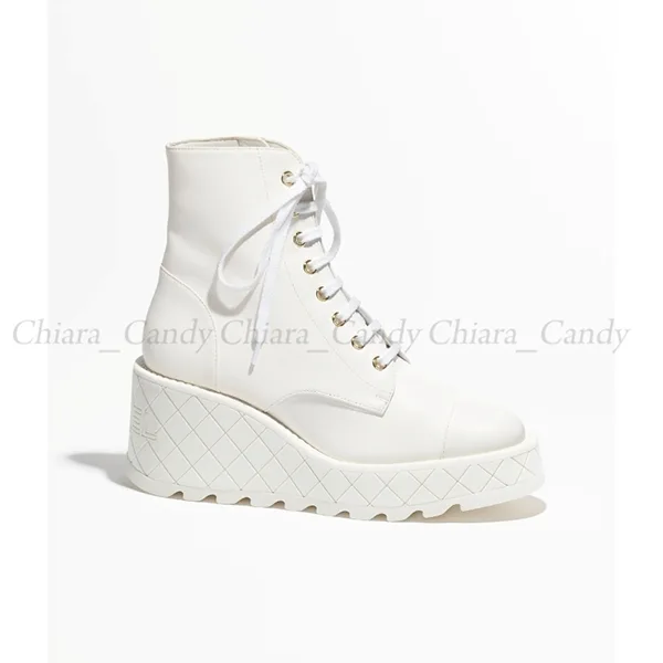 シャネル ラムスキン 偽物 コンバットブーツ / 2色 cc251027