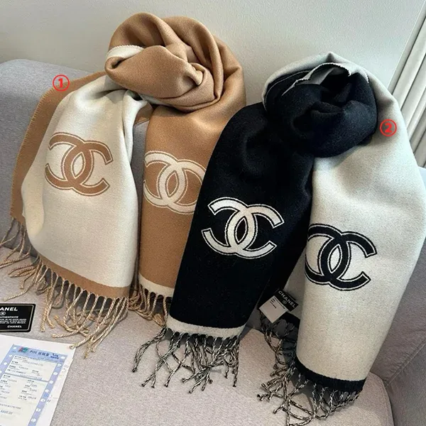 暖かさも欲張りたい♡【シャネル】CCマフラー パロディ AAB207
