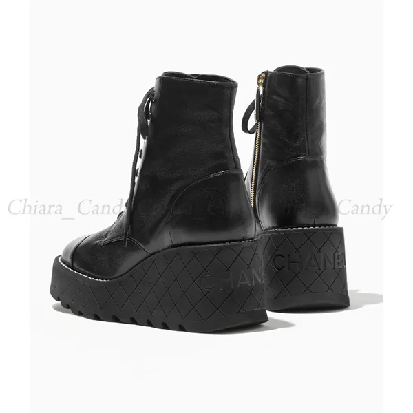 シャネル ラムスキン 偽物 コンバットブーツ / 2色 cc251027