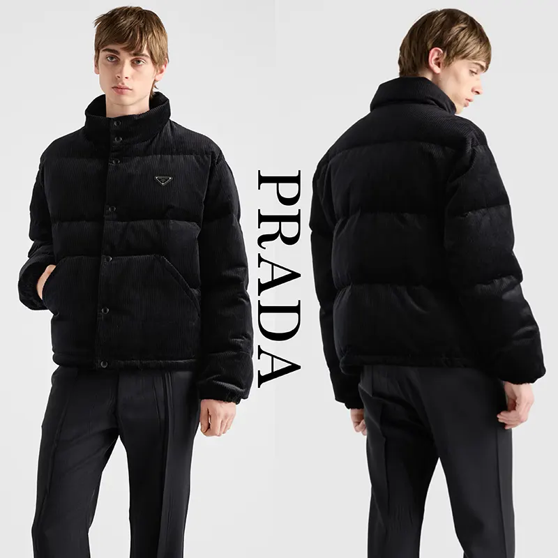 プラダ コーデュロイショートダウンジャケット パチモン pld1446852