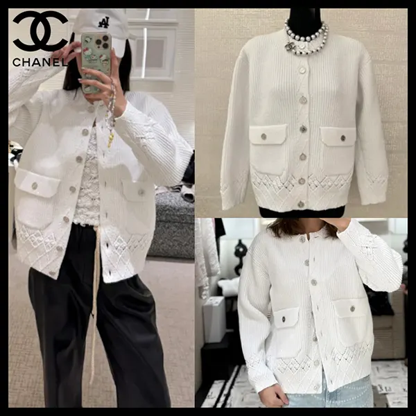 争奪戦☆シャネル ココマークボタン ロングカーデ P79195 K11406 AW005