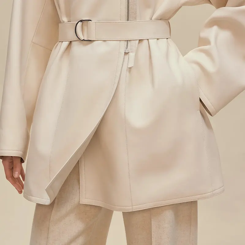 【コーデを格上げ】25AW エルメス ブランケット風ショートコート n級品 ラムスキン ams55199