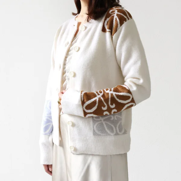 コピー品ロエベ カーディガン 偽物 ウール 長袖 ショート丈 S359Y16K44 1952