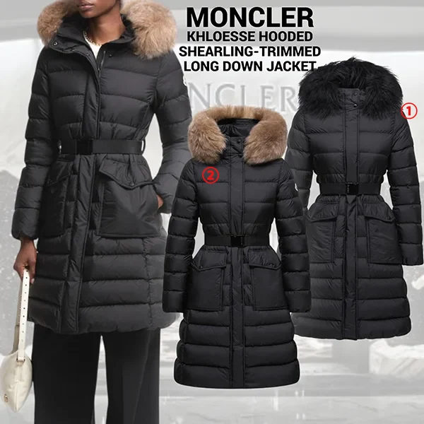 【モンクレール】KHLOESSE ロングダウンジャケット 偽物 シープスキン mc2510301