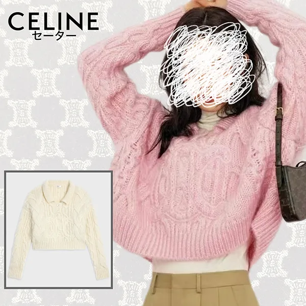 【セリーヌ】モヘア＆ウール セーター 偽物 2ADMI884Z 上質な温もりを纏う♡