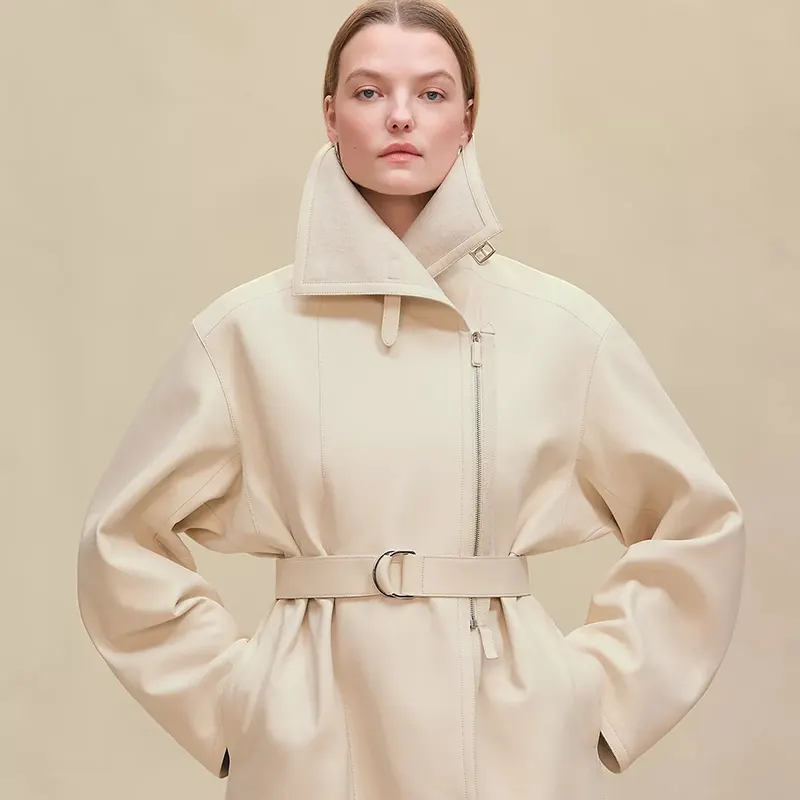 【コーデを格上げ】25AW エルメス ブランケット風ショートコート n級品 ラムスキン ams55199