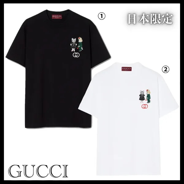 完売色あり！グッチ ヒグチユウコ 偽物 コットン Tシャツ 日本限定 855021 XJHTN