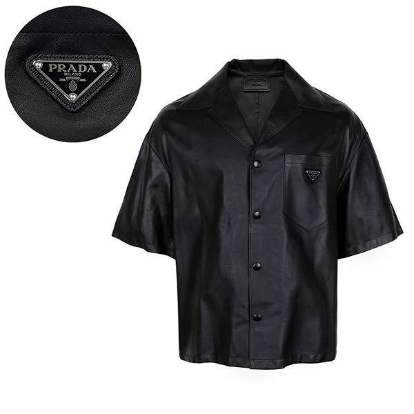 プラダ コピー プラダナッパレザー ショートスリーブシャツ UPC176