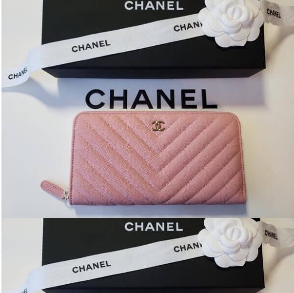 シャネルコピー 長財布 クラシックシェブロン★ロングウォレット★可愛いピンク 20040216
