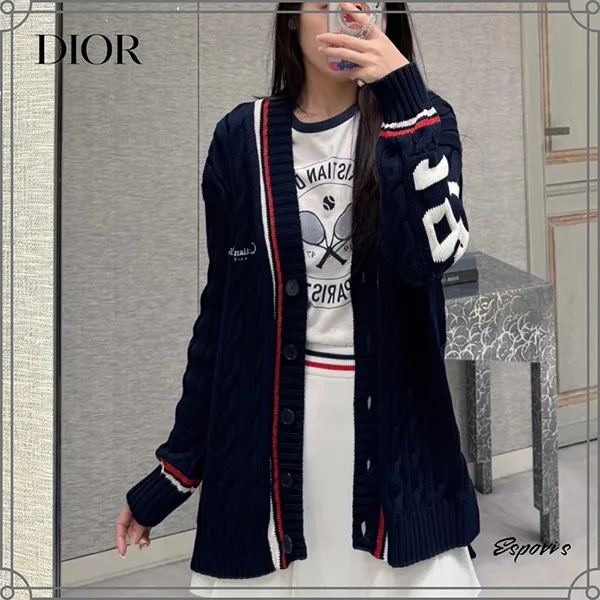 スポーティエレガンス【ディオール】Vibe オーバーサイズ カーディガン2色 524G53A7051