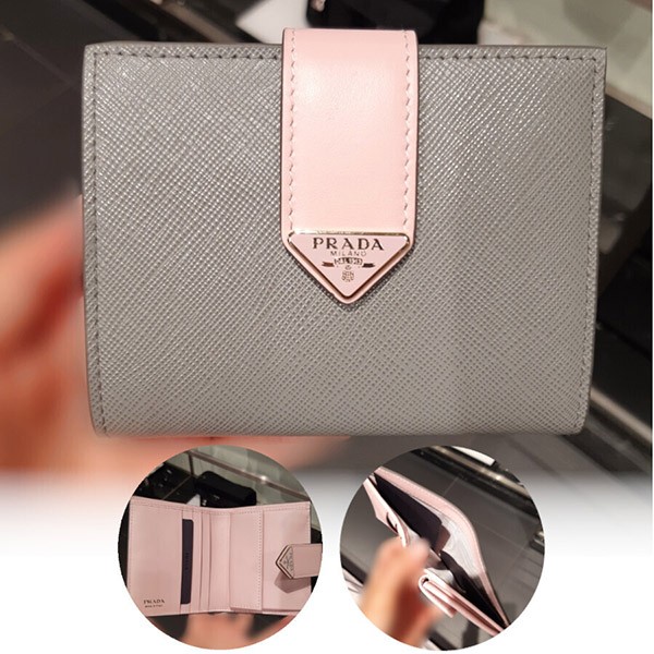 2025SSプラダ☆SAFFIANO TABレザーコンパクト財布 コピー☆1MV2041