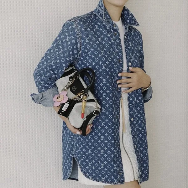 【1枚でサマになる】ルイヴィトン モノグラム デニムシャツ 1AI192