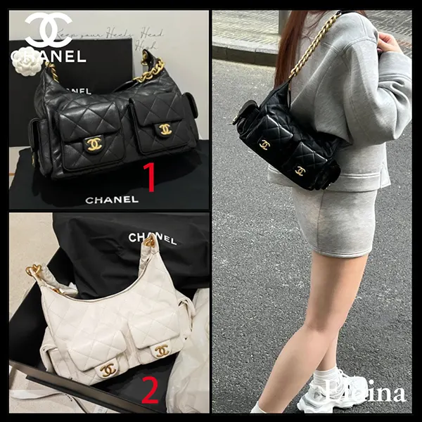 便利でシャネル マキシ ホーボー バッグ AS5302-B18791-10601