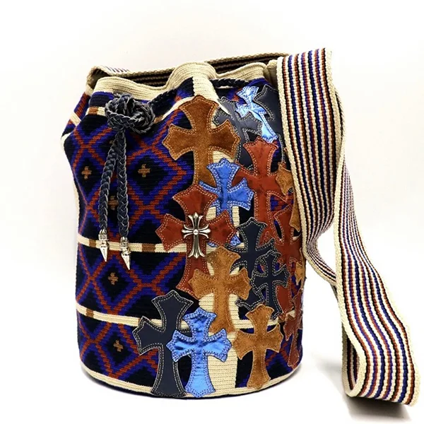 【送料関税込】クロムハーツ 巾着バッグ 偽物 ​グアナバナ GUANABANA セメタリークロスパッチ スモールCHクロス 25114