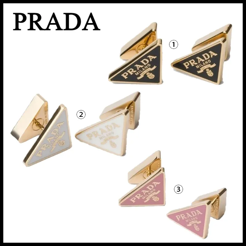 ☆超人気☆プラダ エナメルメタル イヤリング 3色 pld82566