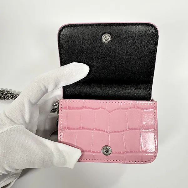 最安値挑戦【国内即発】バレンシアガ コピー/CASH クロコ チェーン付き三つ折り財布 6181451LRRM4623