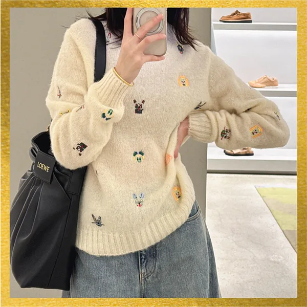 コラボ ロエベ Louis Wains 偽物 ウール セーター gc1113