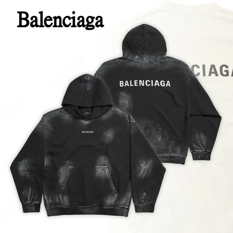 残り僅かバレンシアガ メンズ フェード加工 フーディー パーカー bl662551