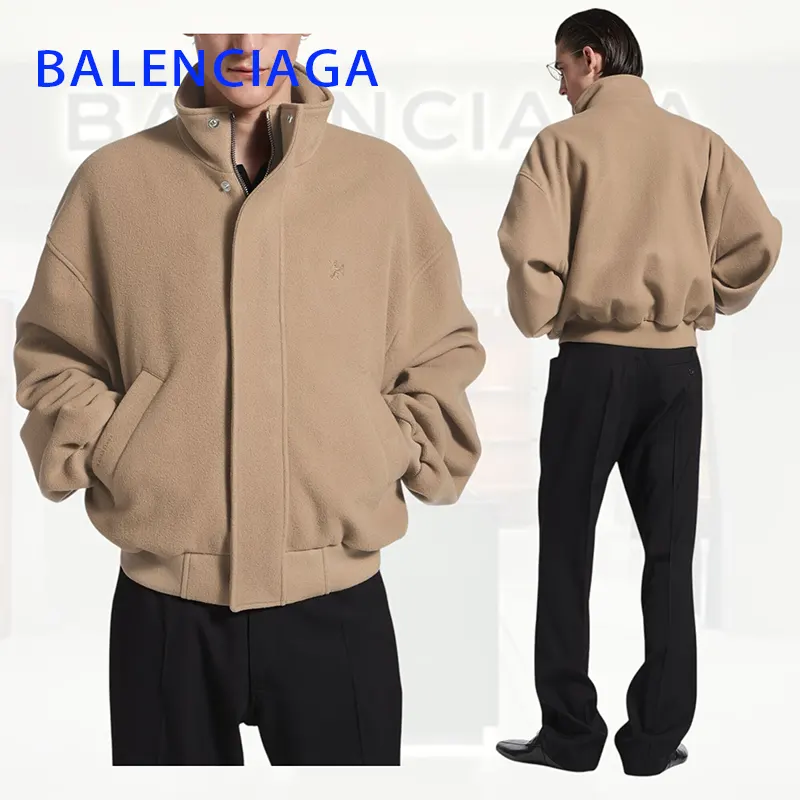 【セレブ多数愛用】バレンシアガ メンズ キャメル ブルゾン ジャケット bl5148868