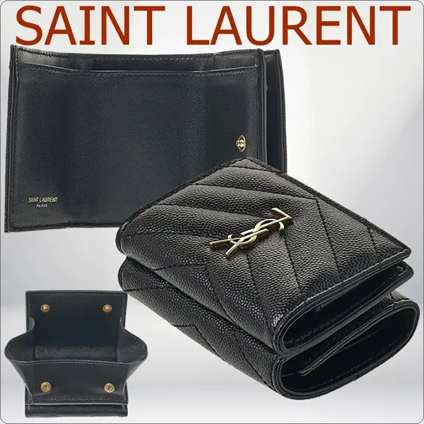 【最終セール価格！】♦サンローラン♦小銭入れ付き ミニ 三つ折り財布 コピー☆668274 BOWA1 1000