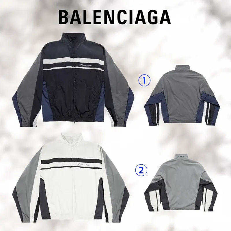 バレンシアガ  50/50トラックスーツジャケット ハイネック 2色 bl221115