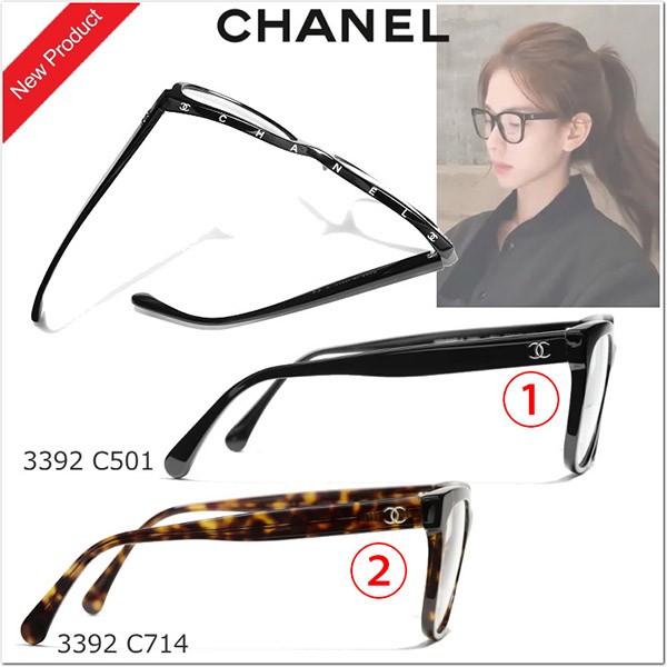 おすすめNew♡シャネル 3392 ロゴ スクエアフレーム スーパーコピー c25103108