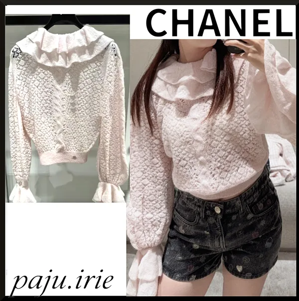 フェミニン♡25N【シャネル】フリル ニット トップス cc251113