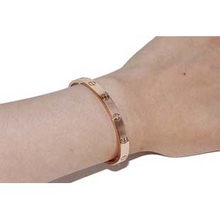 人気【カルティエ スーパーコピー】K18PG ラブオープンブレスレット(バングル) B60326