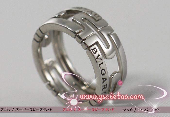 ブルガリ パレンテシ オープンワーク スモールバンド リング(指輪)ホワイトゴールド AN853961