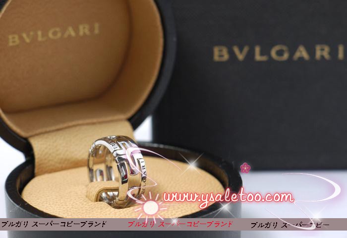 ブルガリ パレンテシ オープンワーク スモールバンド リング(指輪)ホワイトゴールド AN853961